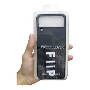 Samsung Galaxy Flip 3/4/5 Leather Phone Cover – Grey