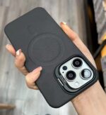 iPhone 15 Pro Henks Leather Case with MagSafe - Black - Image 2