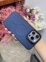 iPhone 15 Pro Max Henks Leather Case with MagSafe - Blue - Image 2