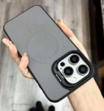 iPhone 15 Pro Henks Leather Case with MagSafe - Grey - Image 2