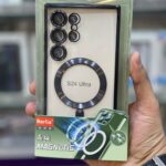 Samsung Galaxy S24 Ultra Berlia Transparent Magsafe Case - Black