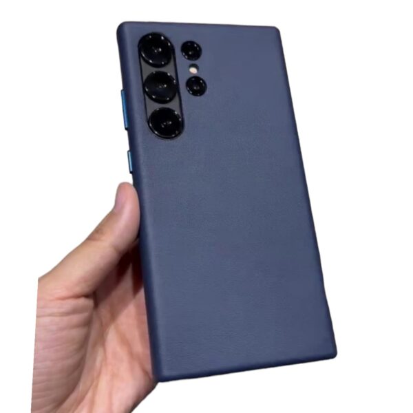 Samsung Galaxy S24 Ultra KZDOO Noble Collection Leather Case Original Quality Full Coverage Mobile Phone Back Cover - Blue