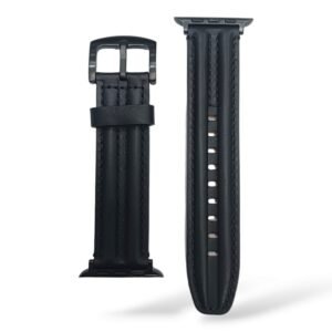 42mm-44mm-45mm-49mm EasyFit Leather Strap For Smartwatch - Black