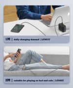 LDNIO LC441C 65W Type-C to Type-C Fast Charging Data Cable – Grey - Image 5