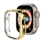 49mm Ultra / Ultra 2 Bling Diamond Case Hard PC Frame Bumper for iWatch Ultra Protective Cover – Gold