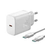 Joyroom JR-TCF11EU 25W Fast Charger With 1m Type-C To Type-C Cable - White