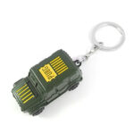 PUBG UAZ Army Car Metal Keychain – Green - Image 4