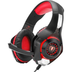 Beexcellent GM-1 Over-Ear Wired 3.5mm Pro Gaming Headset - Red
