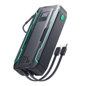 Joyroom JR-L018 22.5W Power Bank with Built in 2in1 Cables with SOS light 20000mAh – Black