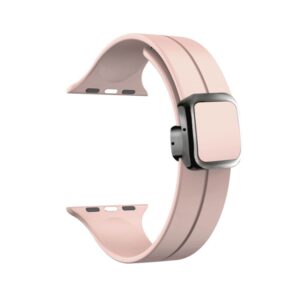 42mm-44mm-45mm-49mm Magnetic Square Buckle Silicone Watch Starps – Light Pink