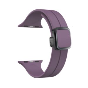 42mm-44mm-45mm-49mm Magnetic Square Buckle Silicone Watch Starps – Deep Purple