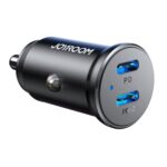 Joyroom JR-CCN06 30W Dual PD Type-C Mini Metal Car Charger – Black