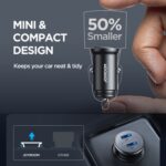 Joyroom JR-CCN06 30W Dual PD Type-C Mini Metal Car Charger – Black - Image 5