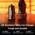 Joyroom JR-CCN06 30W Dual PD Type-C Mini Metal Car Charger – Black - Image 4