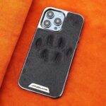 iPhone 15 Pro Max Dragon Eye Leather Protective Case – Black