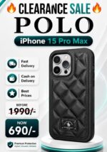 iPhone 15 Pro Max Ogden Series Santa Barbara Polo Racquet Club leather Case – Black