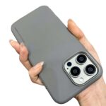 iPhone 15 Pro Max Henks Hazel Series Leather Case with MagSafe – Grey