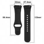 Redmi Watch 3 Lite/Active Silicone Strap Bracelet Replacement Watchband - Black - Image 4