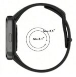 Redmi Watch 3 Lite/Active Silicone Strap Bracelet Replacement Watchband - Black - Image 3