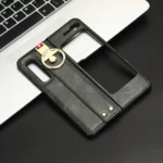 Samsung Galaxy Z Fold 1 Leather Grip Case with Ring Opener – Green