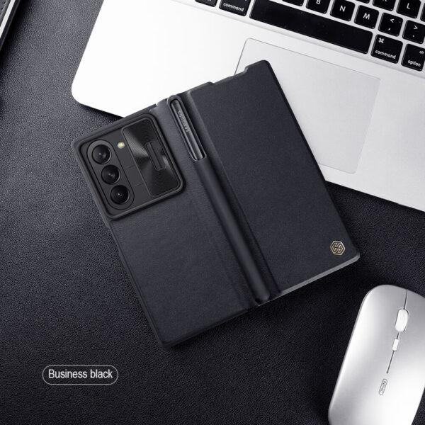 Samsung Galaxy Z Fold 6 (Fold 6 5G) Nillkin Qin Pro Leather Case Black