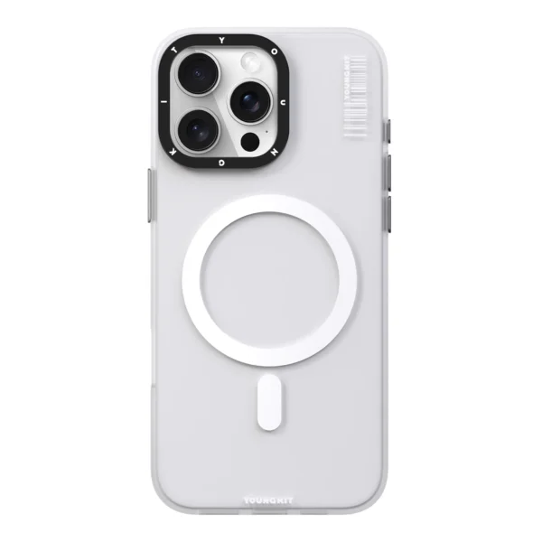 iPhone 16 Pro Max Youngkit Hidden Sand Matte Texture Magsafe Case – White