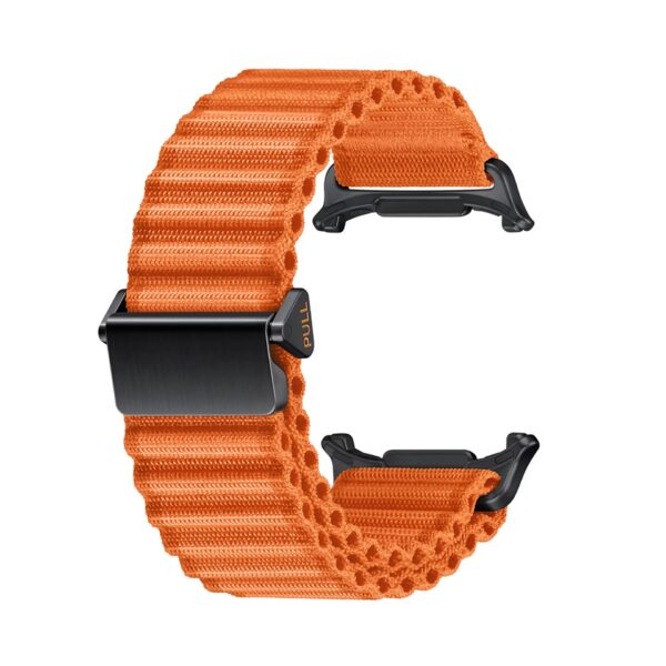 Samsung Galaxy Watch Ultra 47mm Outdoor Sports Woven Nylon Strap Orange