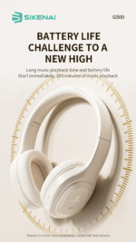 Sikenai Headphones G-500 Provide Crisp, Clear Audio - Beige