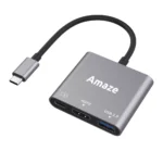 AMAZE A313 3-in-1 Type C Hub Adapter – Black
