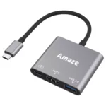 AMAZE A313 3-in-1 Type C Hub Adapter – Black