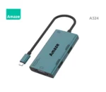 AMAZE A324 Type C to Dual HDMI + VGA + Audio Hub – Black