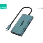 AMAZE A324 Type C to Dual HDMI + VGA + Audio Hub – Black