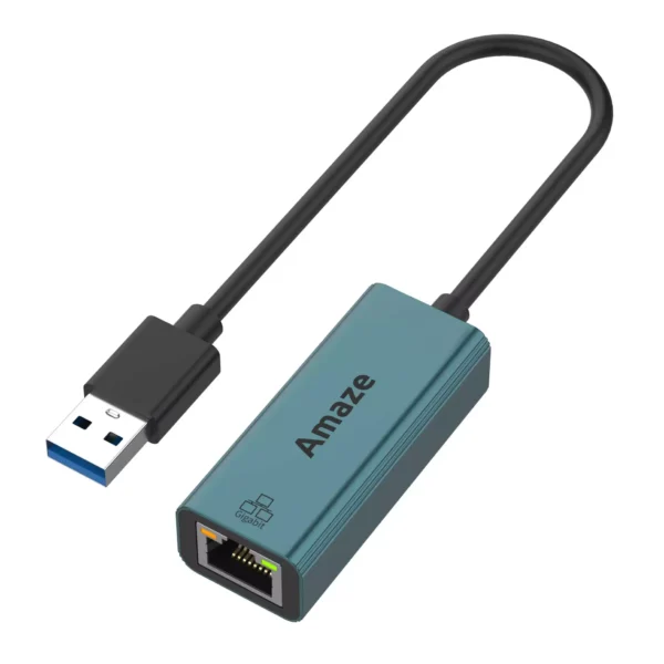AMAZE A415 USB 3.0 TO GIGABIT ETHERNET ADAPTER – Black