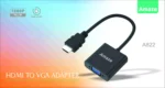 AMAZE A822 HDMI TO VGA ADAPTER – Black - Image 2