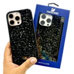 iPhone 16 Pro Max Swarovski Scattered design Black