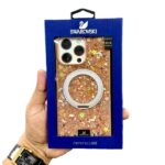 iPhone 16 Pro Max Swarovski Scattered Design With Magsafe Stand Pink