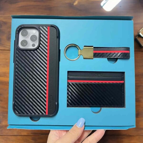 iPhone 16 Pro Max Polo Business Classic Series Leather Phone case/Keychain/Wallet Case Black