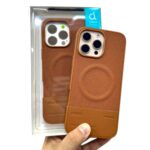 iPhone 16 Pro Max Dolod Design Nylon Leather Magsafe Case Brown