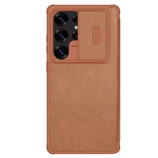Samsung Galaxy S25 Ultra Nillkin Qin Pro Leather Book Case Brown