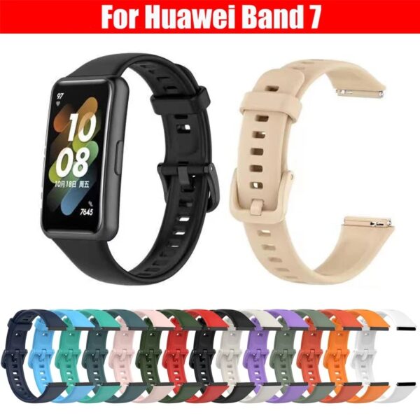 Huawei Band 7 Wrist Silicone Strap Replacement Sport Silicone Watch Band Straps