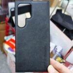 Samsung Galaxy S25 Ultra X-Level Retro Business PU Leather Back Protector Shell Black