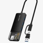 CABLETIME USB type C to 4 port USB 3.0 Hub 5Gbps for Mac with Type C to USB Adapter