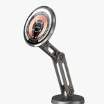 Mutural Magnetic Wireless Fast Charging Mount with Double Arm & 360 Rotation,15W, USB-C To USB-C - Black