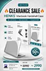 HENKS MacBook Pro 16 inch M1 / M2 / M3 Crystal Shell Anti-Scratch Dual Layer Coated Shell For MacBook - Clear