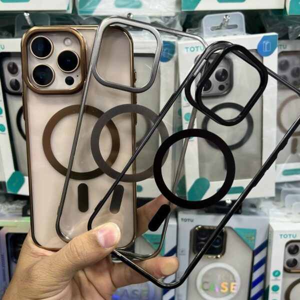 iPhone 16 Pro Max Totu Transparent Case with Magsafe & Stand