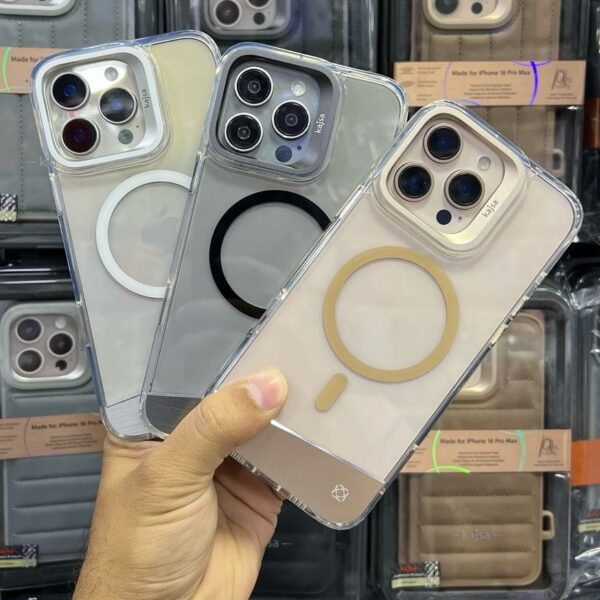 iPhone 16 Pro Max Kajsa Transparent MagSafe PC Case Black/White/Desert