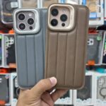 iPhone 16 Pro Max Kajsa Leather Straight Pattern Case Desert/Natural