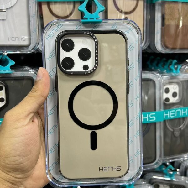 iPhone 16 Pro Max HENKS Diamond MagSafe Case – Black