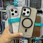 iPhone 15 Pro Max HENKS MagSafe PC Case – Transparent Black/White