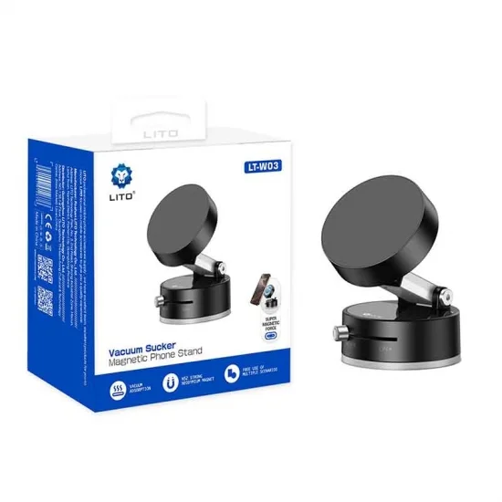 LITO W03 Magnetic Suction Mobile Phone Travel Stand Holder for Car